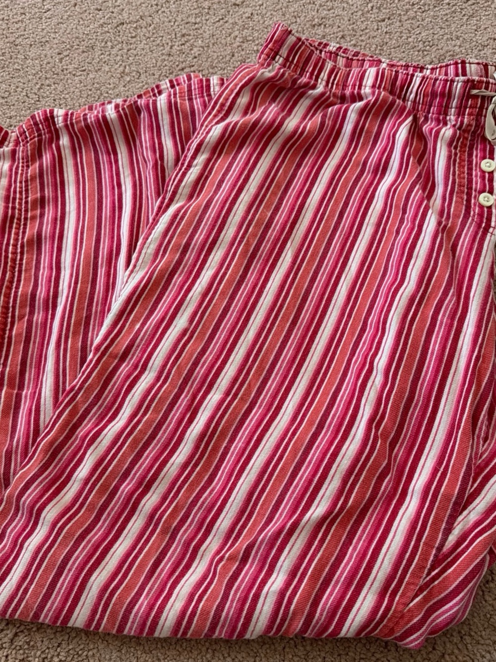 Women’s Pink Striped Elastic-Waist Maxi Skirt